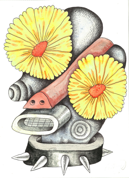 027 - "Bionic Baboon" Watercolor Painting by Jim Mooijekind