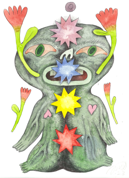 028 - "Chakra Blaster" Watercolor Painting by Jim Mooijekind