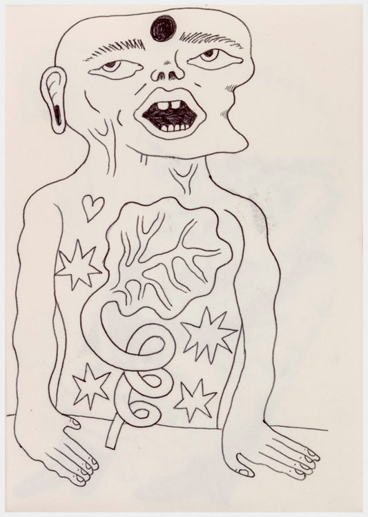 113 - "Bodily Sensations" Drawing by Jim Mooijekind