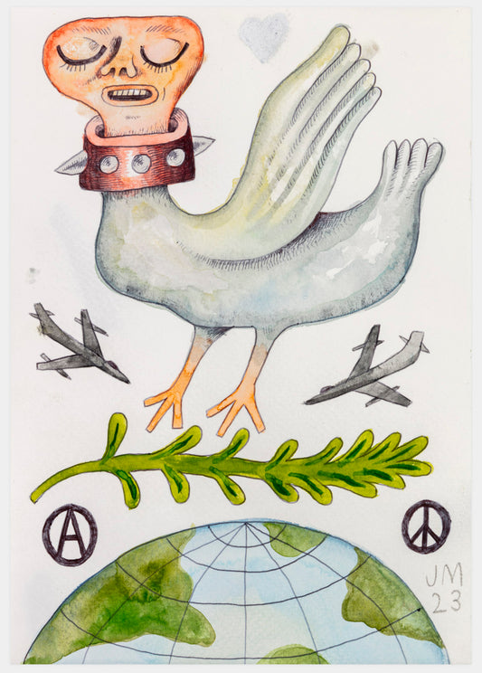 019 - "So Much For Peace" Watercolor Painting by Jim Mooijekind